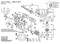 Bosch 0 601 384 803 Gws 14-125 C Angle Grinder 230 V / Eu Spare Parts